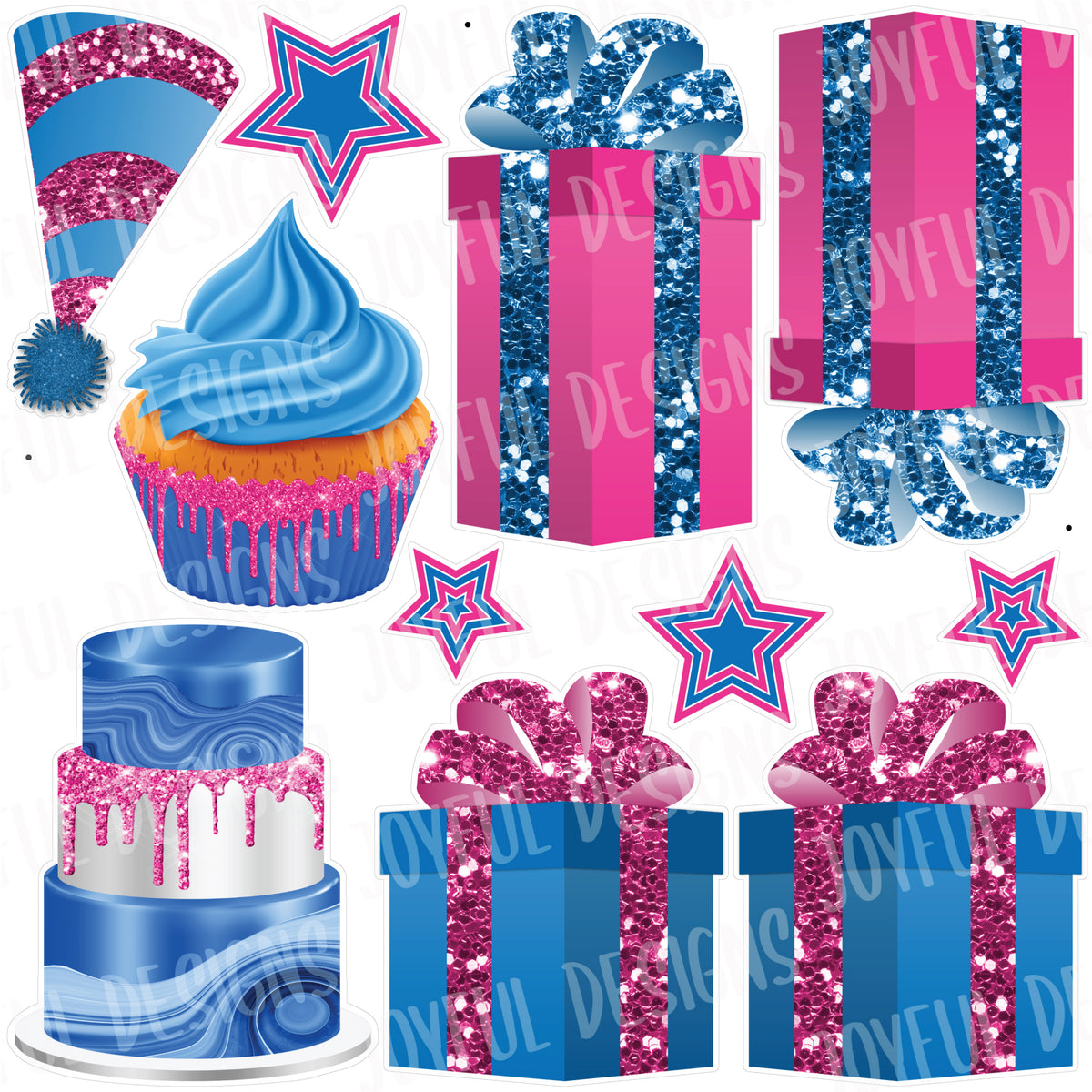 Razzle Dazzle Birthday Flair Half from "One and Done" Set