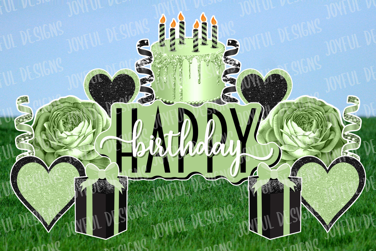Signature 2.0 Happy Birthday Centerpiece & Flair Set- 34 Color Options!