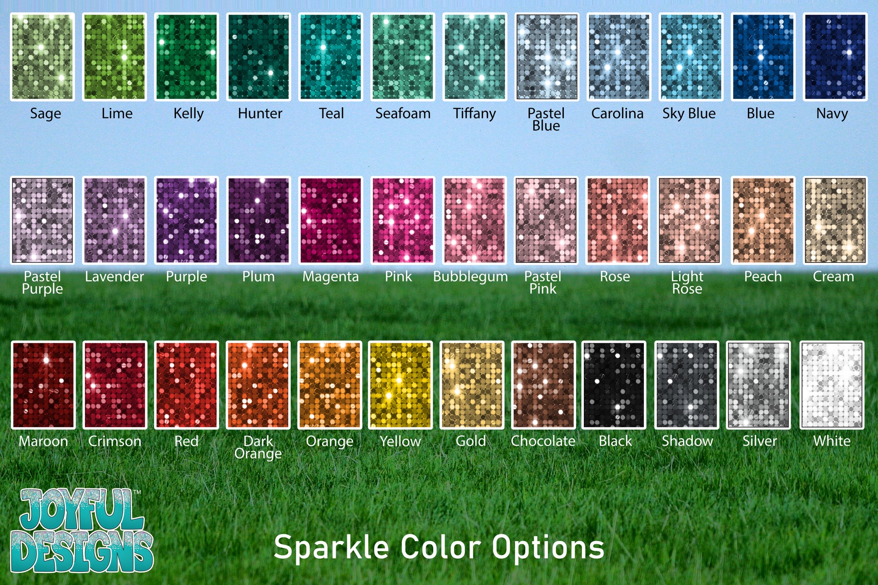 Set of 40 Sparkle Stars in 3 sizes - Pick 2 Colors